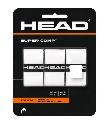 Overgrip bianco HEAD Super Comp™, confezione da 3 pezzi