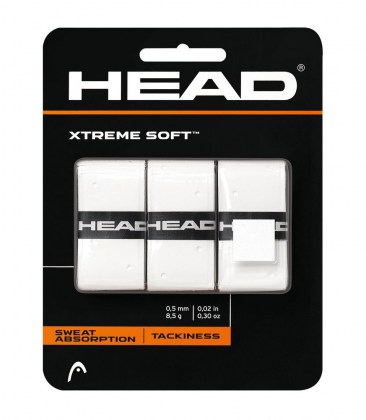 Overgrip bianco Head Xtreme™ Soft, confezione da 3 pezzi