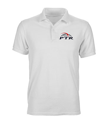 Polo bianca con logo PTR