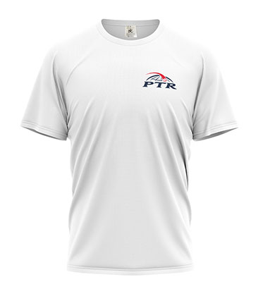 T-shirt bianca con logo PTR